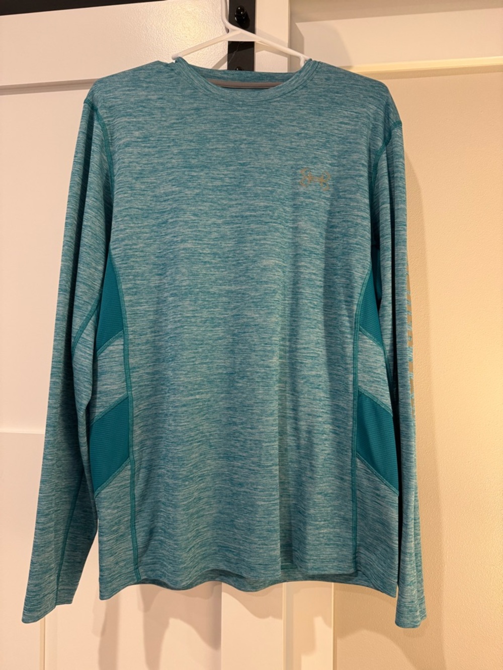 Under Armour Men's Fish Long-Sleeve Performance Tee in Teal Blue